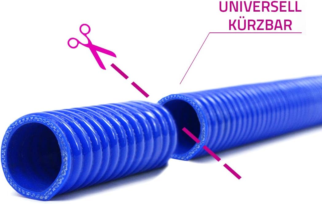 NovaNox® Superflex Silikonschlauch Drahteinlage Ø 13mm bis 54mm Grösse wählbar, Innendurchmesser:Ø 1