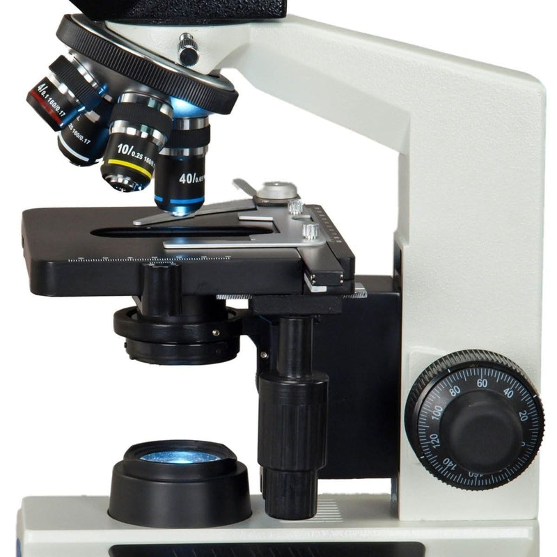 AmScope M837ZL-C100U OMAX 40X-2500X Digitales Trinokular-Verbund-LED-Mikroskop in voller Grösse mit