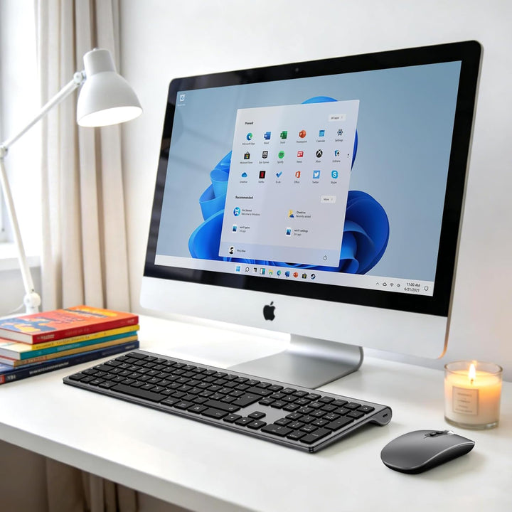 cimetech Kabellose Bluetooth-Tastatur und Maus für MacBook Air/MacBook Pro/Mac, italienisches QWERTY