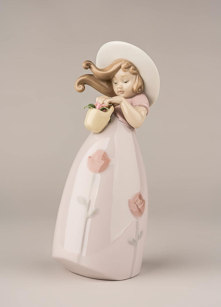 LLADRÓ Mädchen-Figur Kleine Rose. Mädchen. Porzellan.