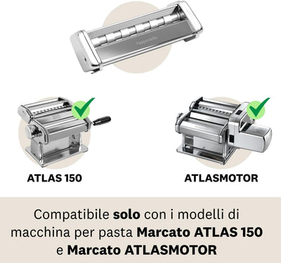 Marcato AC-150-PAPL Zubehör Pappardelle für die Pastamaschine Atlas 150, verchromter Stahl, Silber 1