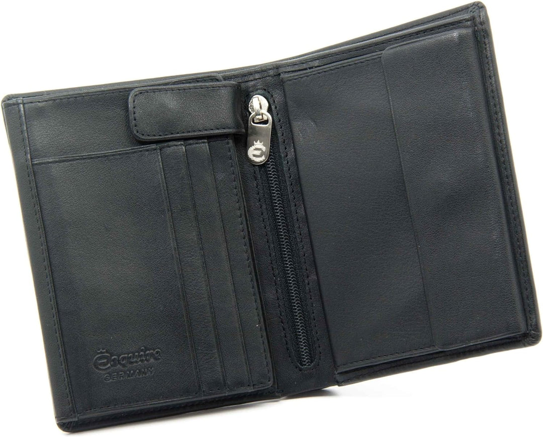 Esquire Münzbörse Logo Hochformatbörse Schwarz 048410, Schwarz