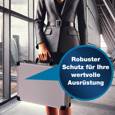 PeakTech 7260 – Universal Koffer für Messgeräte, Robuster Alu Tragekoffer, Werkzeug Aufbewahrung, Wü