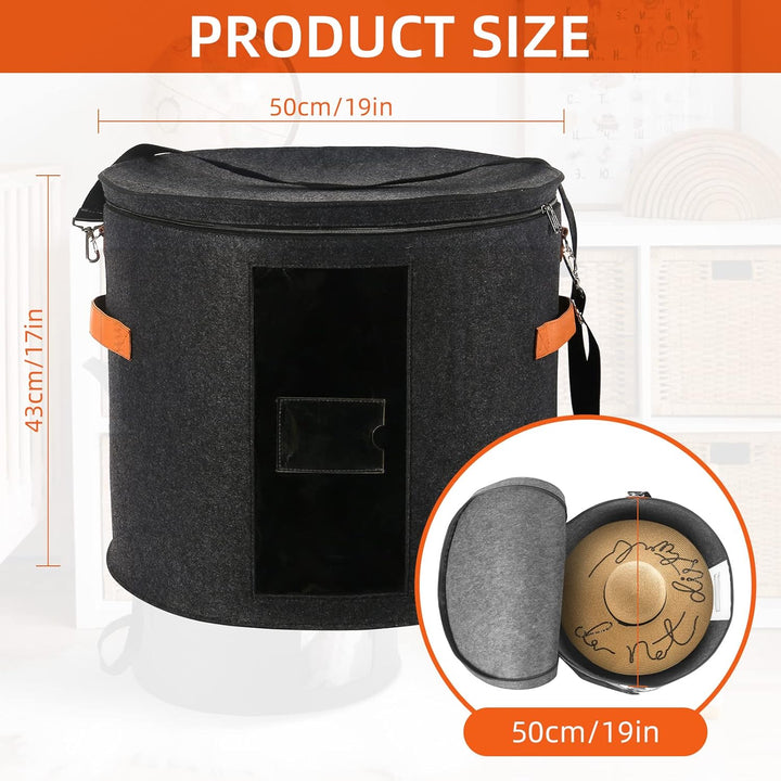 Ohiyoo Grosser Hutschachtel Rund mit Deckel 19'' Hut Aufbewahrungsboxen für Damen & Herren Grosse ru