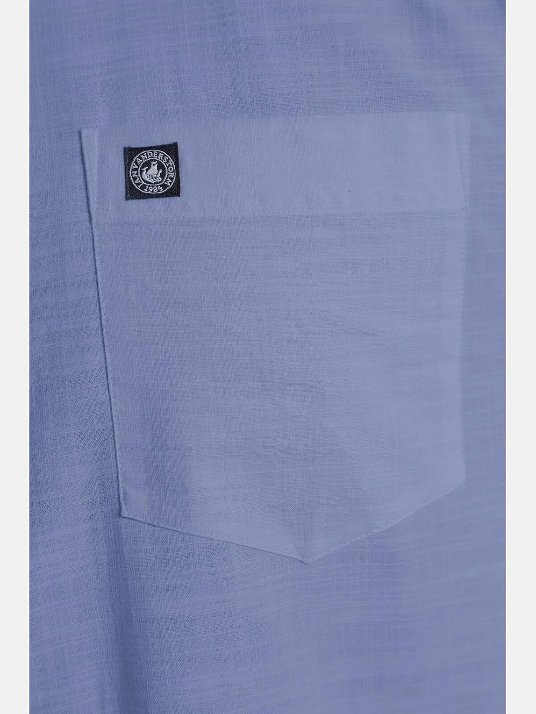 Jan Vanderstorm Herren Stehkragenhemd Kallu 3XL Grosse Grössen Blau, 3XL Grosse Grössen Blau