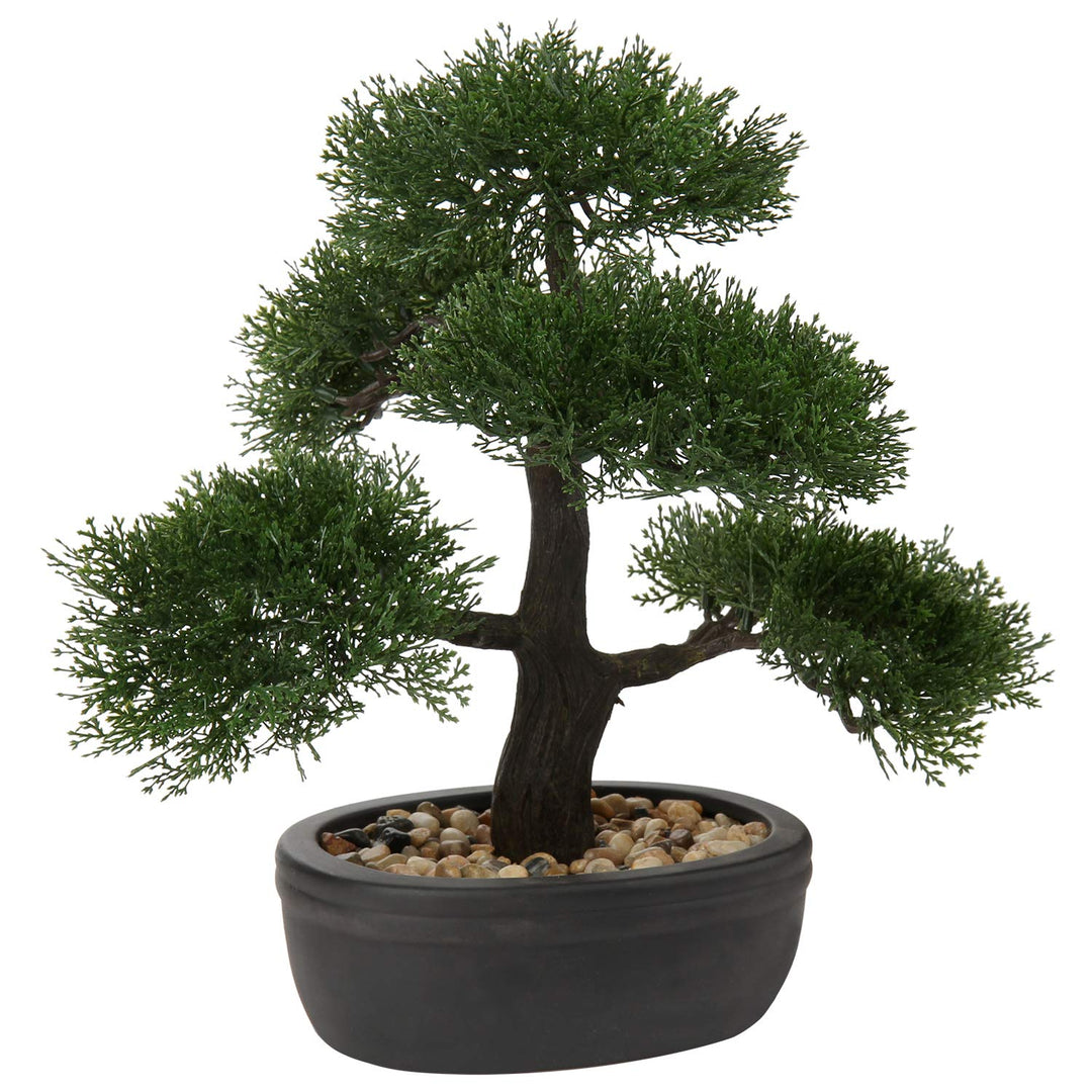 Briful Kunstbonsai Naturgetreue Künstliche Pflanze Kunstbaum Bonsai Zeder Kiefer Podocarpus Plastik