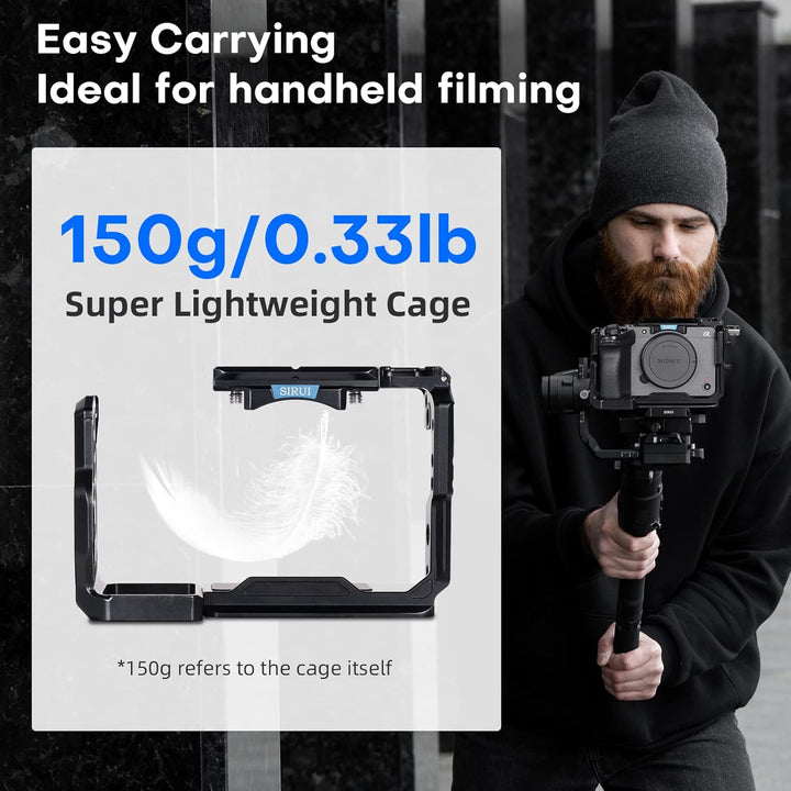 SIRUI FX30 FX3 Cage käfig für Sony FX30 FX3 mit Original XLR-Griff, HDMI-Kabelklemme, für ARRI 3/8"-