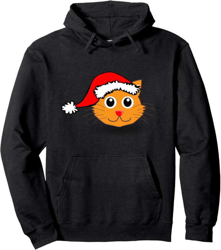 cooles Weihnachts Outfit Ho Ho Santa Weihnachtsmütze Katze Pullover Hoodie