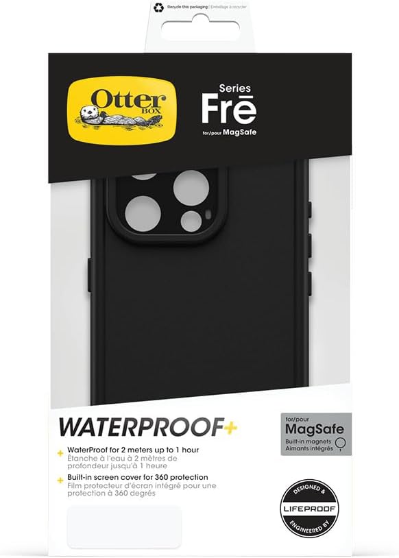 OtterBox Fre Hülle für iPhone 15 Pro für MagSafe, Wasserdicht (IP68), stossfest, schmutzabweisend, s