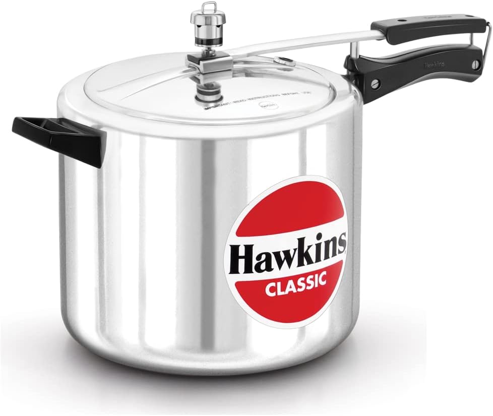 Hawkins Klassischer Schnellkochtopf, Aluminium, 10 l, silberfarben 10-Liter Silver, 10-Liter Silver