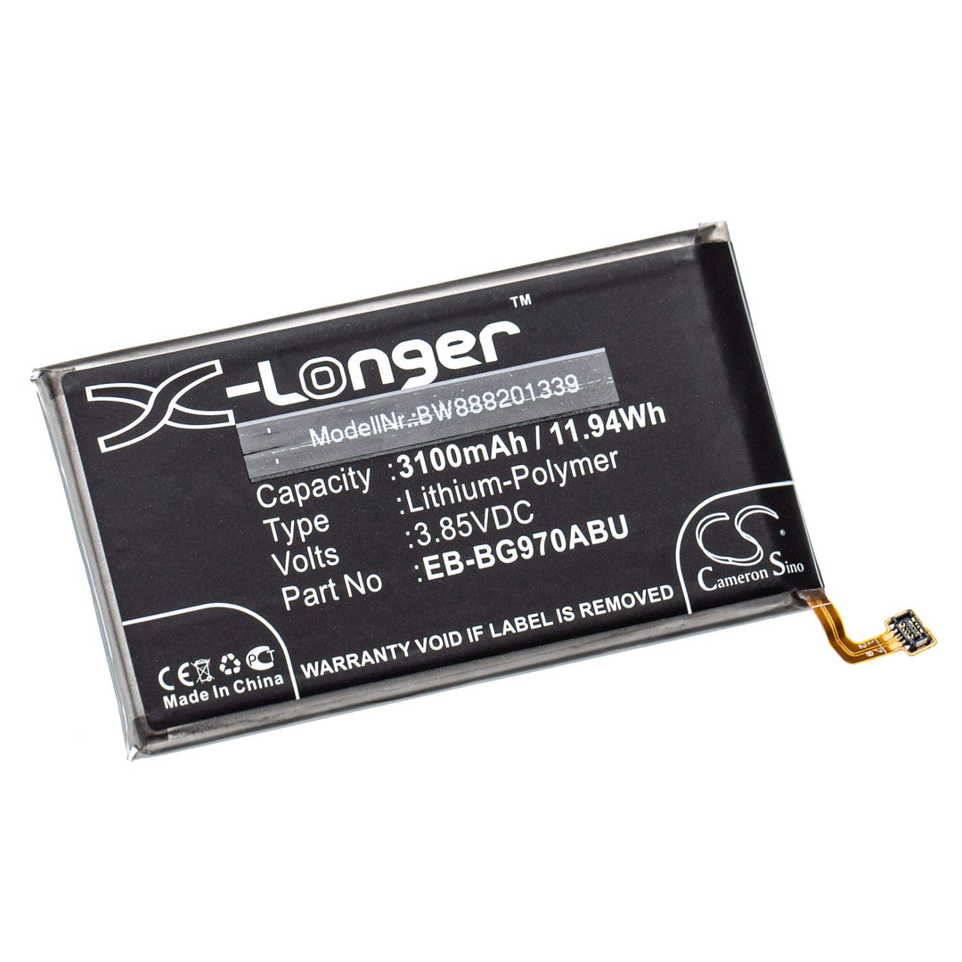 vhbw 1x Akku Ersatz für Samsung EB-BG970ABU für Handy Smartphone Telefon (3100 mAh, 3,85 V, Li-Polym