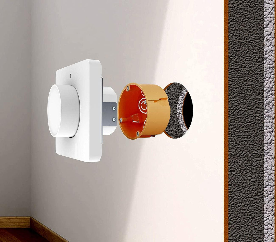 Luminea Home Control WLAN Dimmer Schalter: 4er-Set WLAN-Unterputz-Lichtschalter & Dimmer, Dreh- & Dr