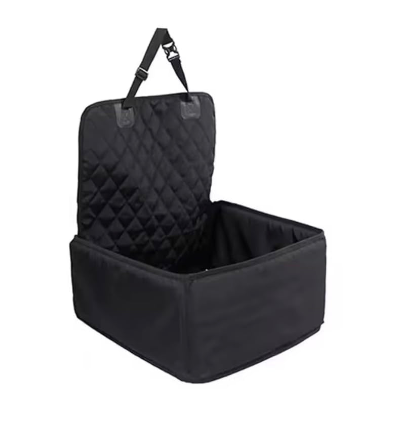 Autositz - Hundekorb fürs Auto - 45/45cm - Autositz Hund/Katze - Reisebox - Reisekorb - Sitzschutz -
