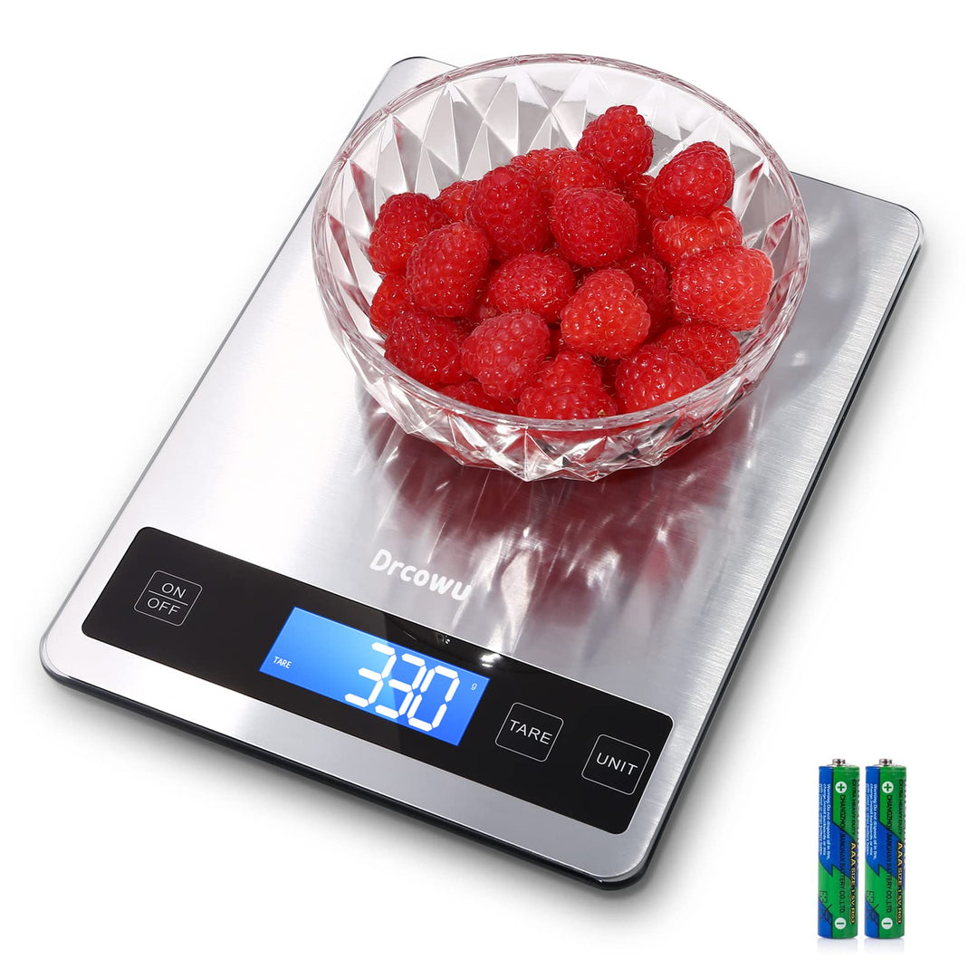 Küchenwaage Digitale 15 kg, Küchenwaage Digital Wasserdicht mit LCD-Anzeige, Multifunktions-Lebensmi