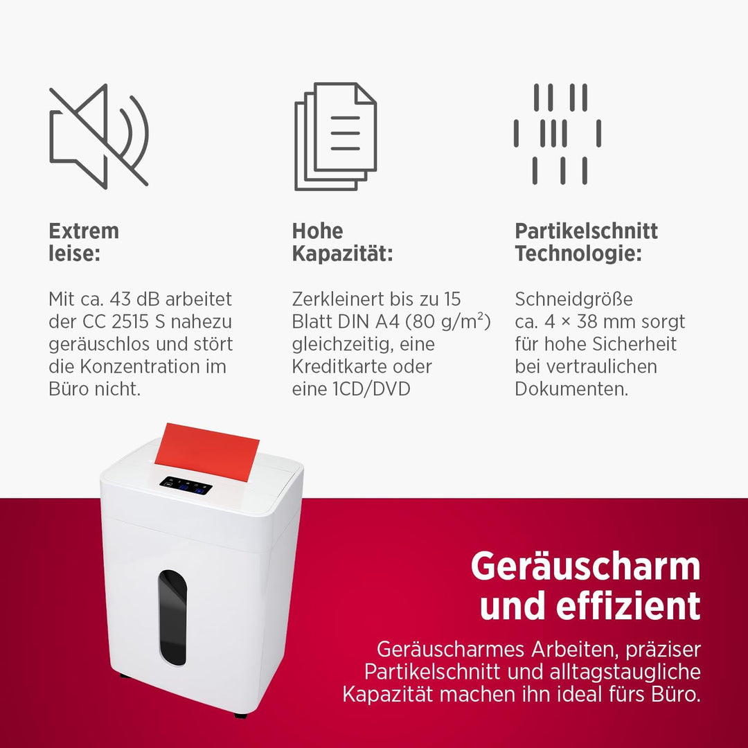Olympia CC 2515 S Aktenvernichter | Papierschredder Aktenvernichter &amp; Paper Shredder für Dokumente,