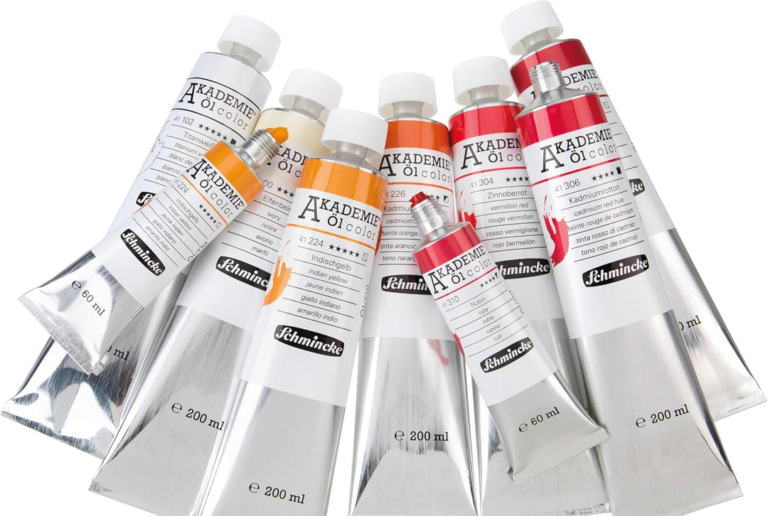 Schmincke – AKADEMIE® Öl color, feine Künstler-Ölfarben, Primär Cyan, 41 402 015, 200 ml Tube, höchs