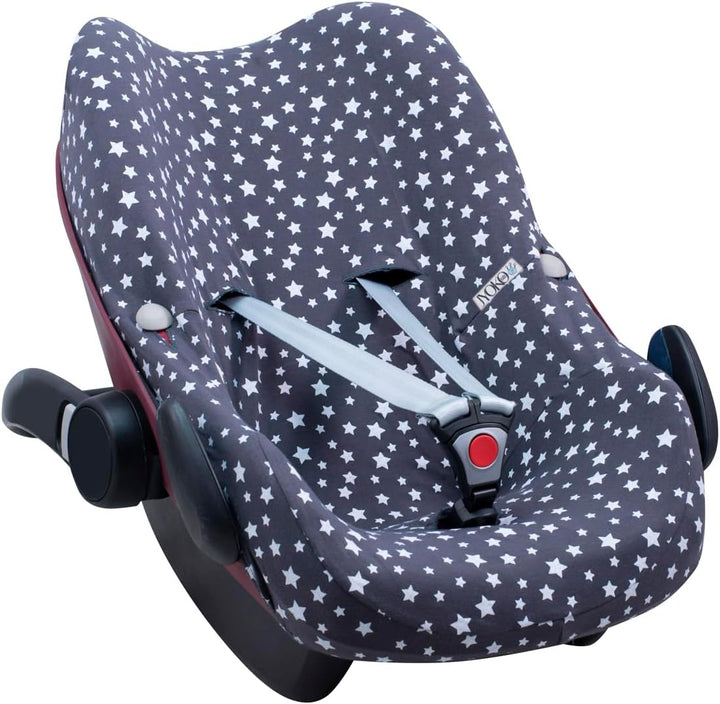 JYOKO KIDS Baumwollbezug für Autositz kompatibel mit Pebble Maxi Cosi, Bebe Confort (Winter Sky) Win