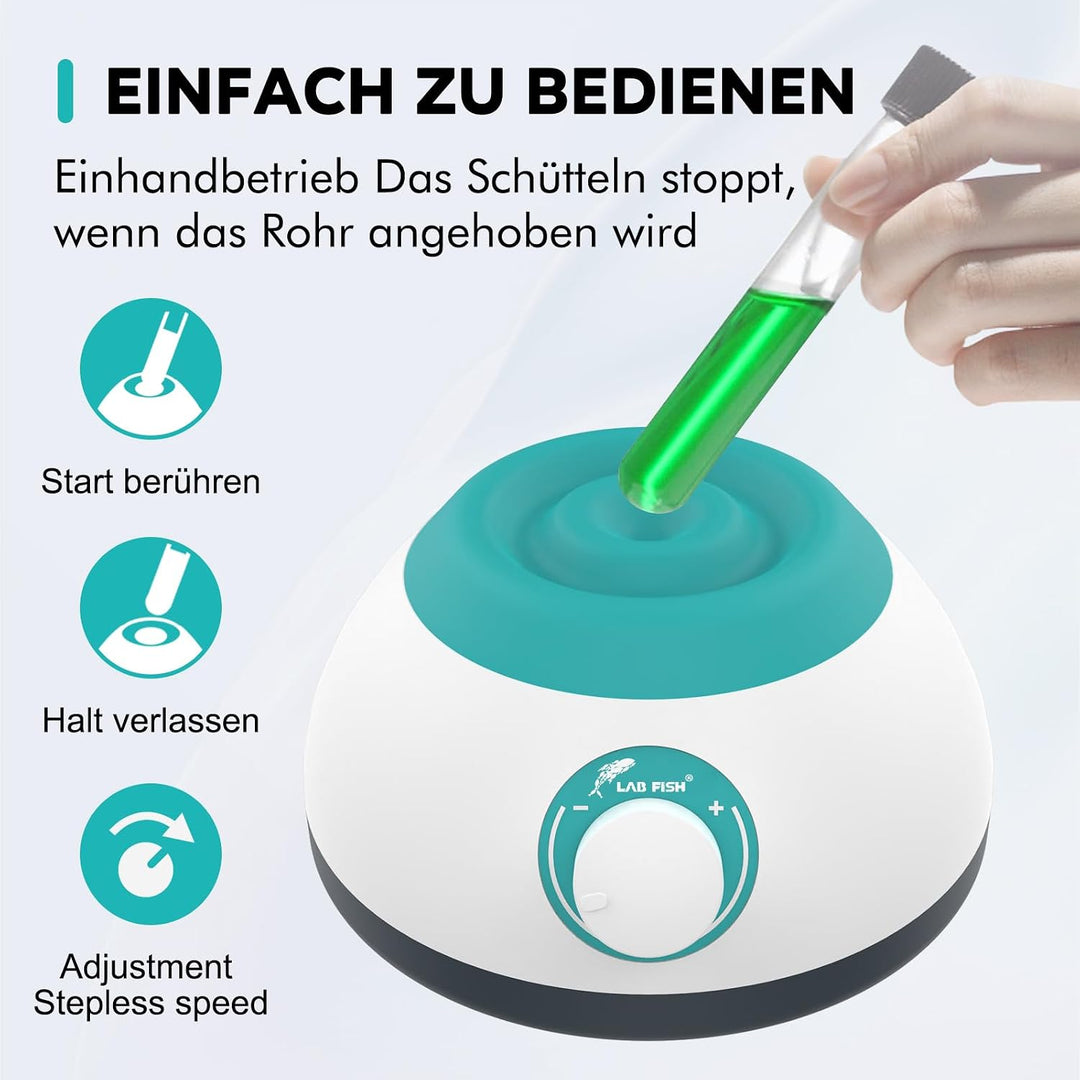 LAB FISH VM200S Mini Vortexmischer Farbmixer Modellbau: Rüttler für Lack, Nagellack, Wimpernkleber &amp;