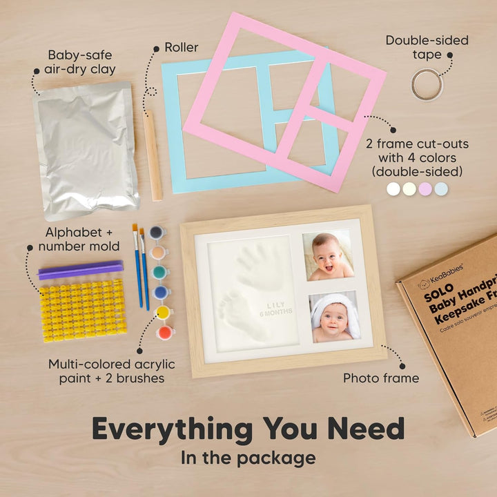 Baby Handabdruck und Fussabdruck Set - Gipsabdruck Baby Hand und Fuss für Neugeborene - Handabdruck