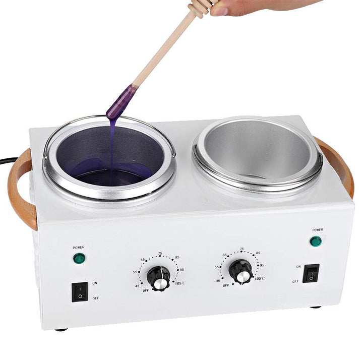 Warm Electric Wax Heater, Wachsschmelzmaschine, Heisser Paraffinwachswärmer Salon Dual Pot Enthaarun