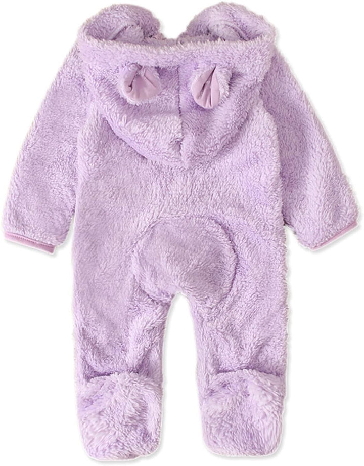 MNSWR Ohrenfüssiger Säuglingsoverall mit Kapuze Mädchen Babymantel Strampler Jungen Fleece Jungen St
