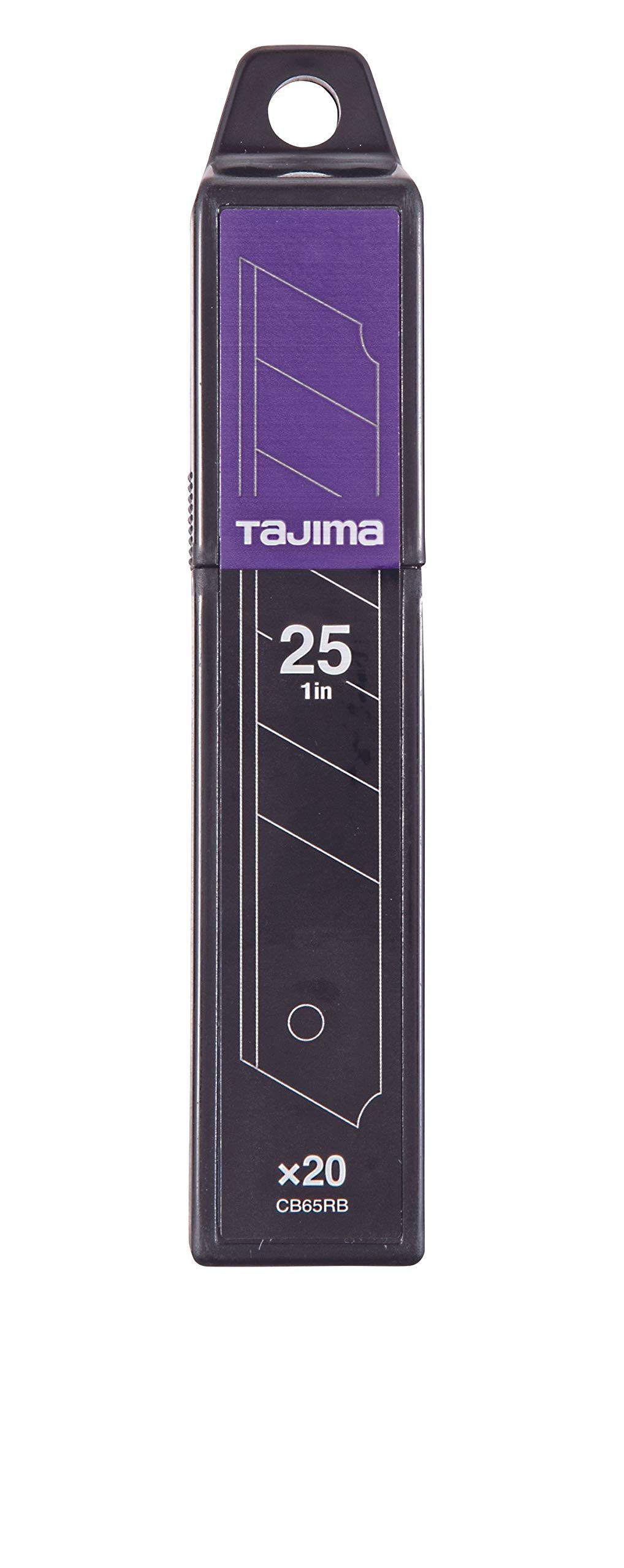 Tajima CB65RB-20H Razar Black Cutterklinge (Ersatzklinge für Cutter), 25 mm, Set mit 20 Stück