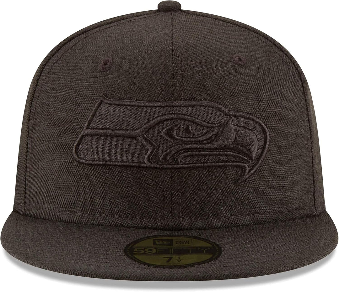 New Era Herren NFL Black on Black 59FIFTY Fitted Cap Tailliert 59 Schwarz, 59 Schwarz