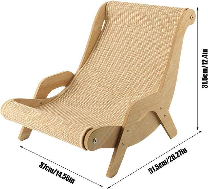Katzen-Sisal-Stühle, Sisal-Katzen-Lounge-Sessel, erhöhtes Katzen-Sesselbett, hölzerner Sisal-Kratzkr