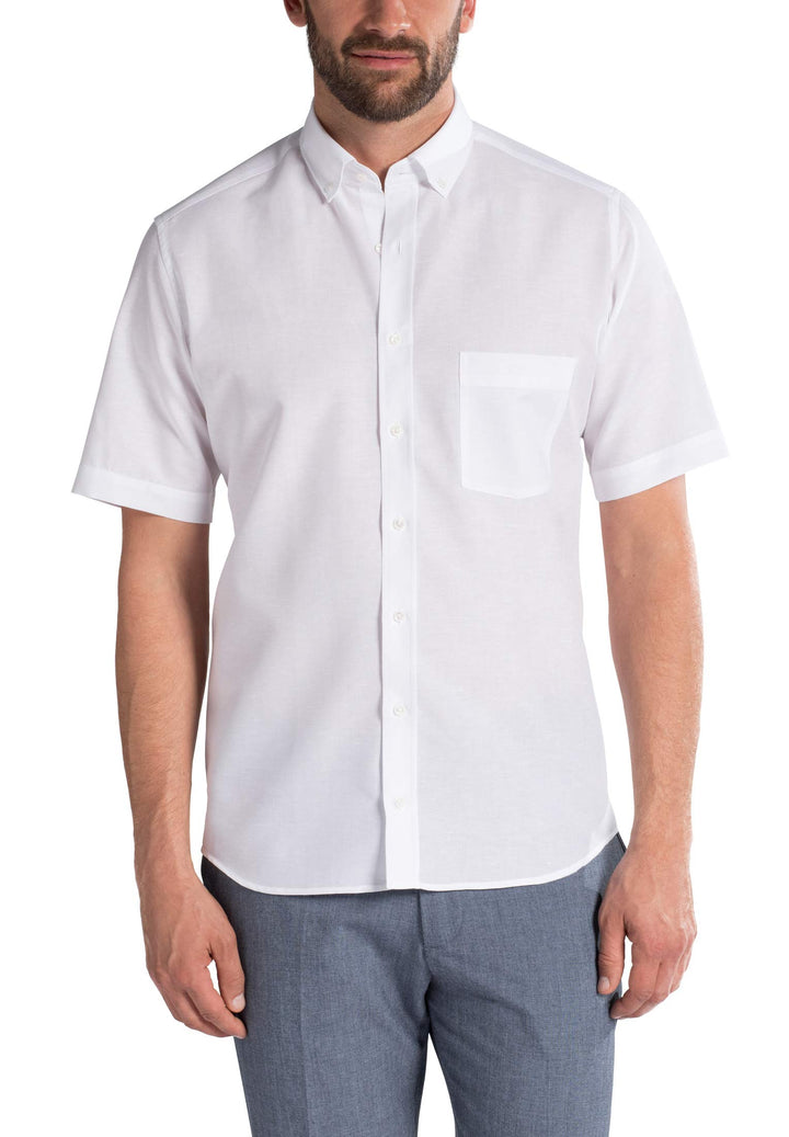 eterna Kurzarm Hemd MODERN FIT Leinen unifarben