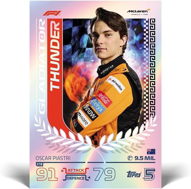 Topps Turbo Attax Formula 1 2024 - Mega Tin - Five Fold - enthält 66 Turbo Attax-Karten, darunter ei