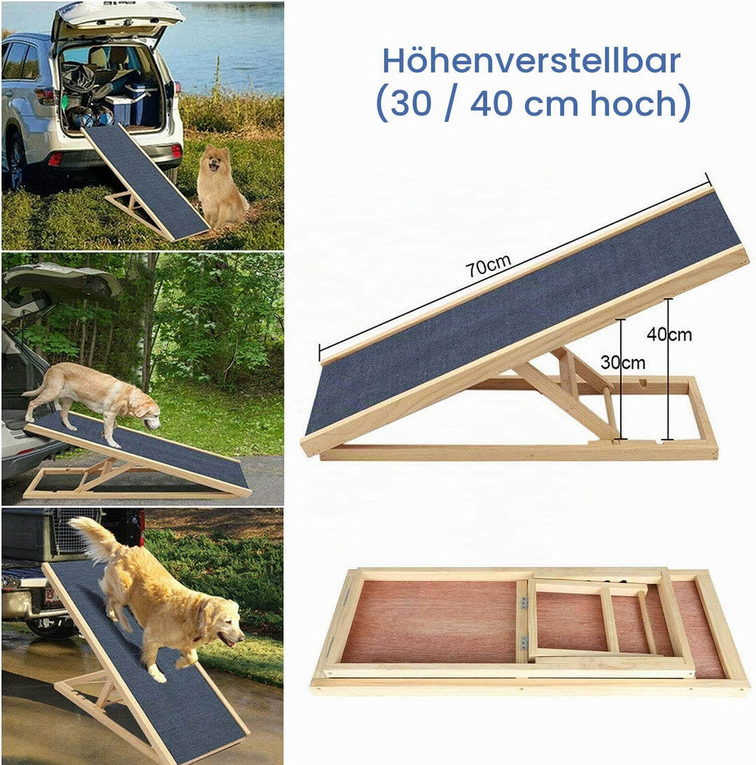 Hunderampe Auto klappbar, Höhenverstellbare Hundetreppe Katzenrampe für Sofa und Bett – Auto Dog Ram