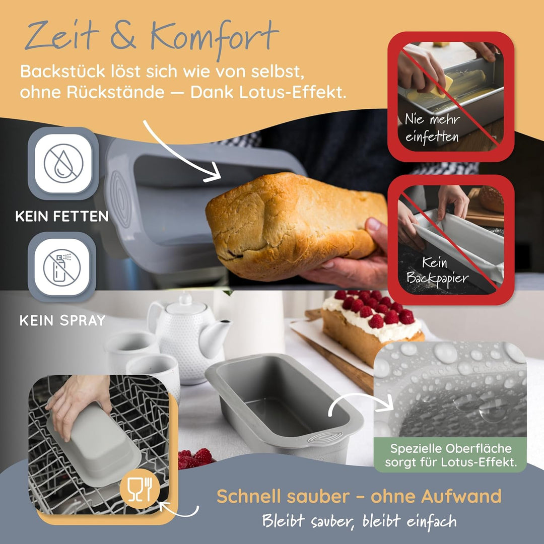 Backefix 23cm Flexi Brotbackform Silikon 750g Brot backen Form, Back Kastenform Kuchen und mehr, das