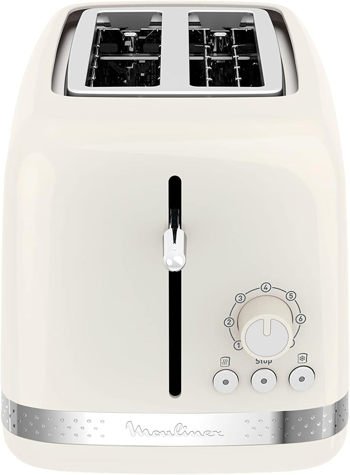 Moulinex Broodrooster Soleil LT300A10, Elfenbein Toaster mit 2 Schlitzen, Toaster mit 2 Schlitzen