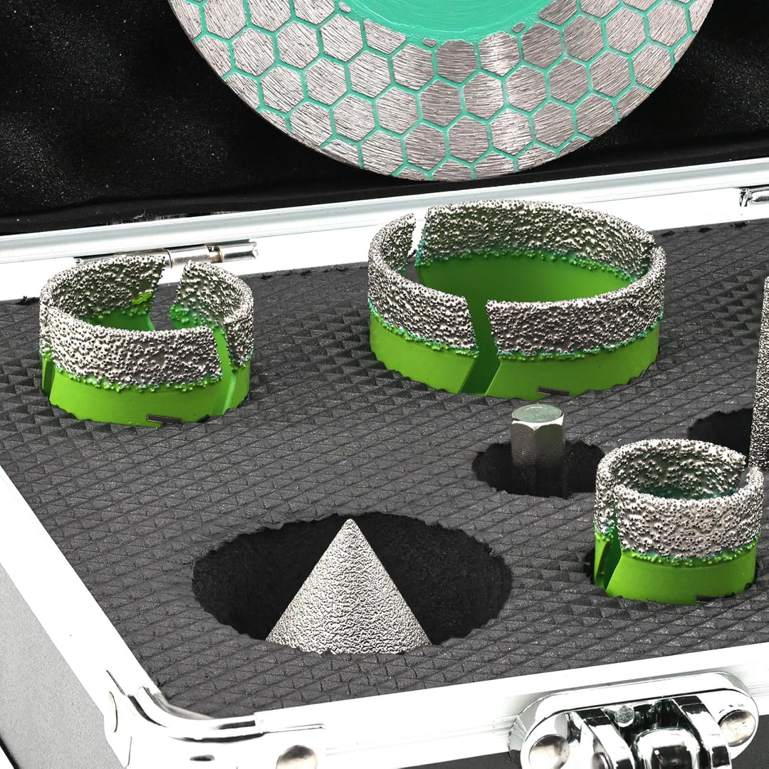 Diamant Fliesenbohrer Set 6-68mm - M14 Diamantbohrer Lochsäge für Fliesen Porzellan Keramik Marmor G
