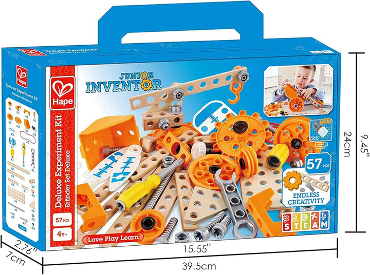 Hape Junior Inventor Erfinder Set Deluxe, Experimentierset, Mint-Spielzeug, ab 4 Jahre