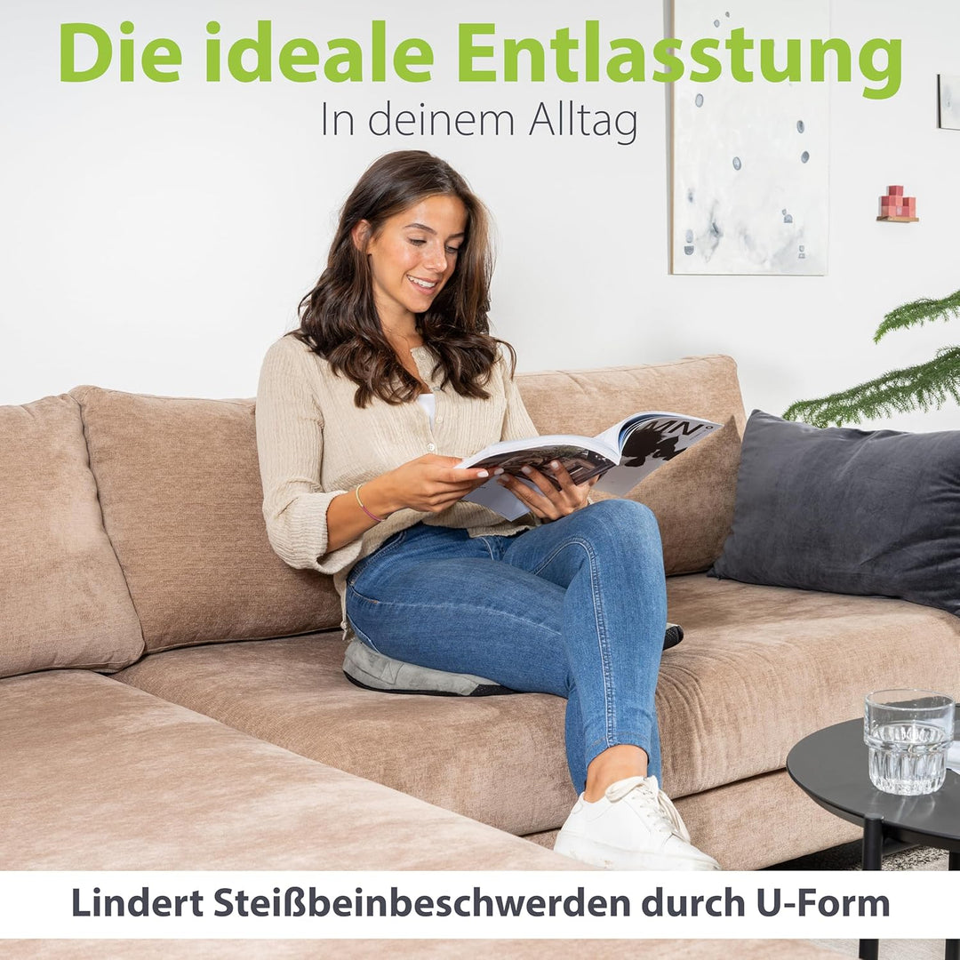 feela.® Orthopädisches Keilkissen [3 Härtegrade] – Memory Foam Haltungskorrektur für mehr Sitzkomfor