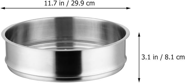 DOITOOL Edelstahl-Dampfkorb-Einsatz: chinesischer Dampfkorb, Lebensmitteltopf, Dampfgarer, 28 cm, fü