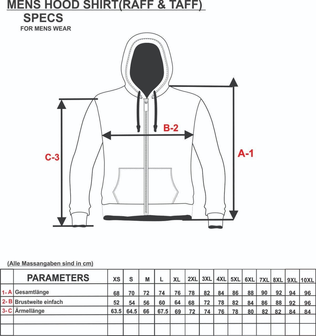 Raff &amp; Taff Herren Zipper Hoodies Kapuzenjacke Sweatjacke Übergangsjacke Jacke Basic Schlicht bis 8X