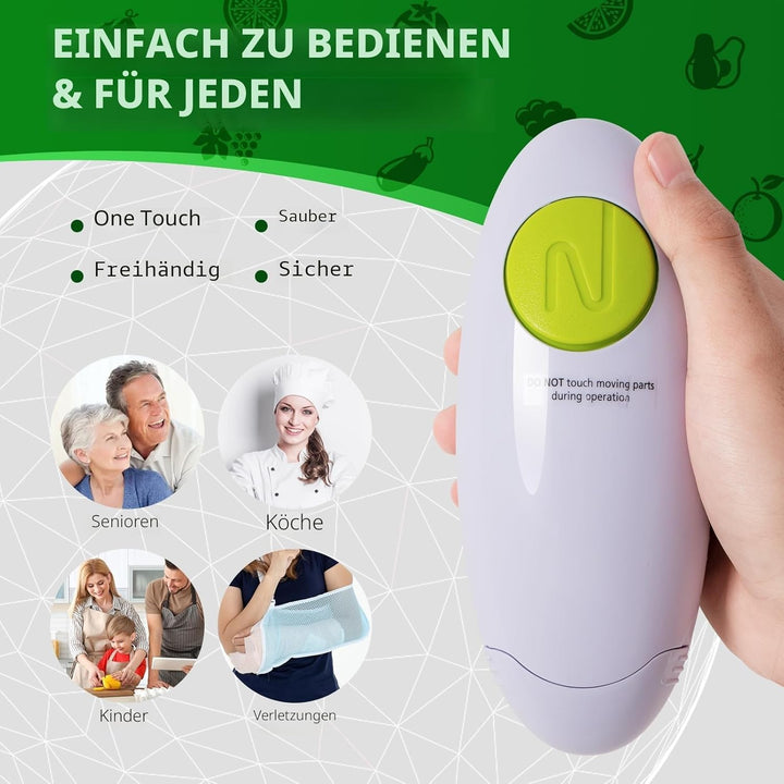 YUET Elektrischer Dosenöffner, Küchenhelfer, robust, automatischer Dosenöffner für neue versiegelte