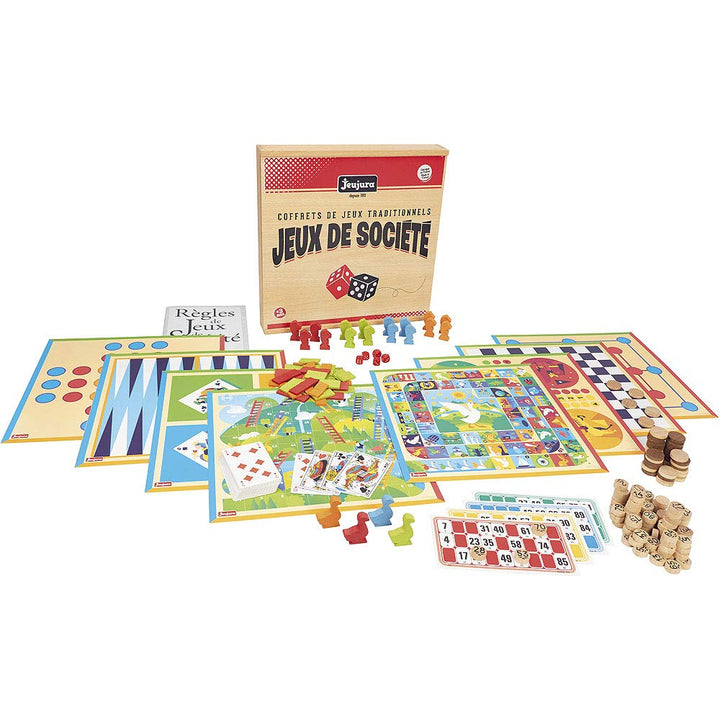 JeuJura 8128 Spiel-Set aus Gesellschaft, traditionelles – Holz