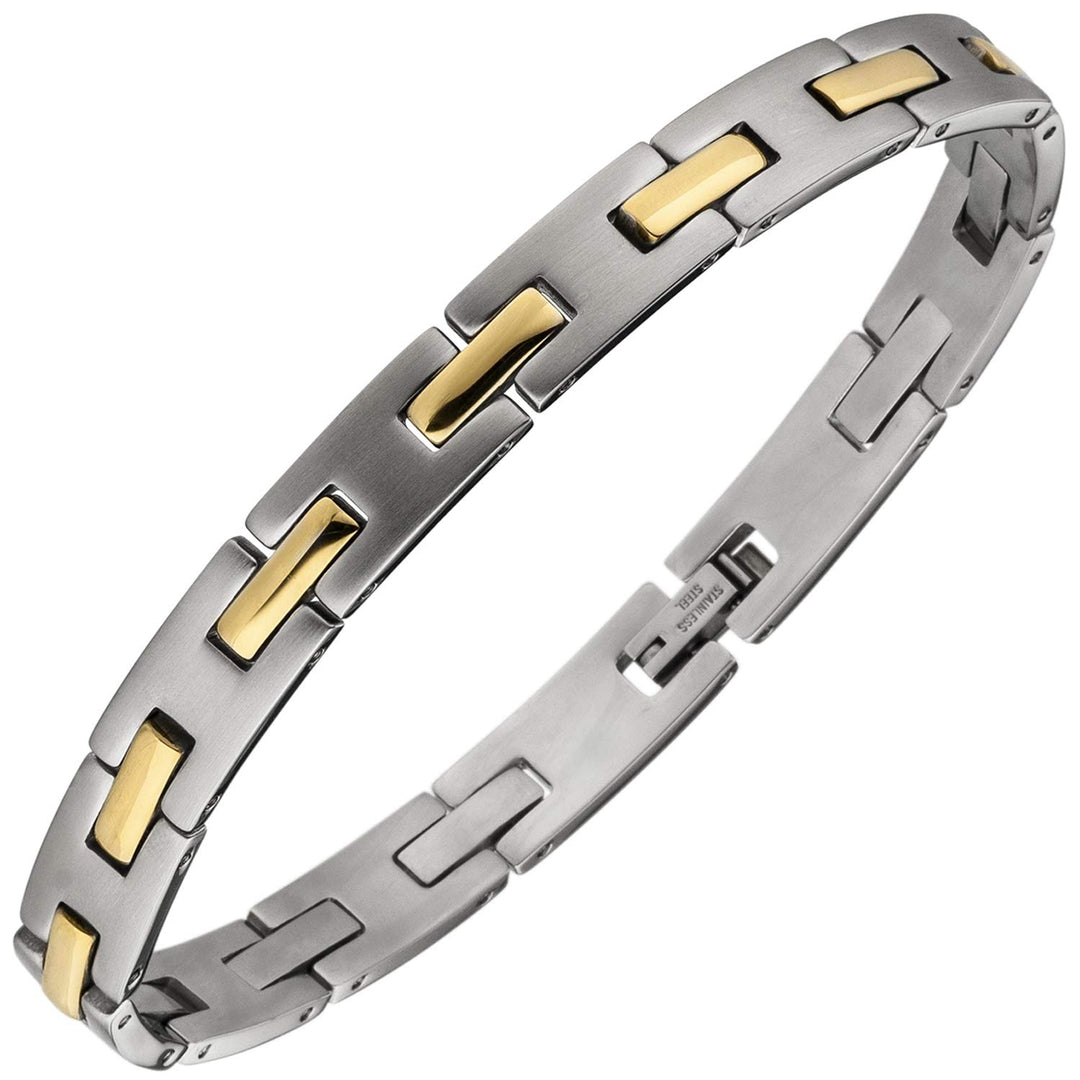 Jobo Damen-Armband aus Edelstahl Bicolor 21 cm