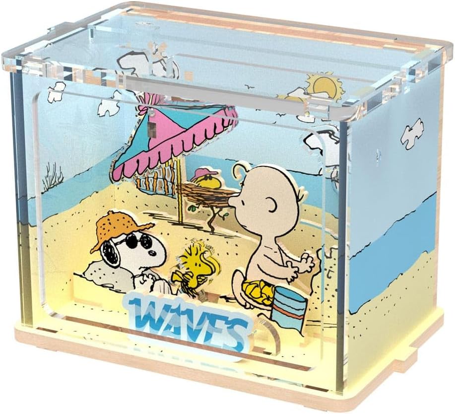 Peanuts Puremind DIY Construction Mini Scene Chilling at the Beach