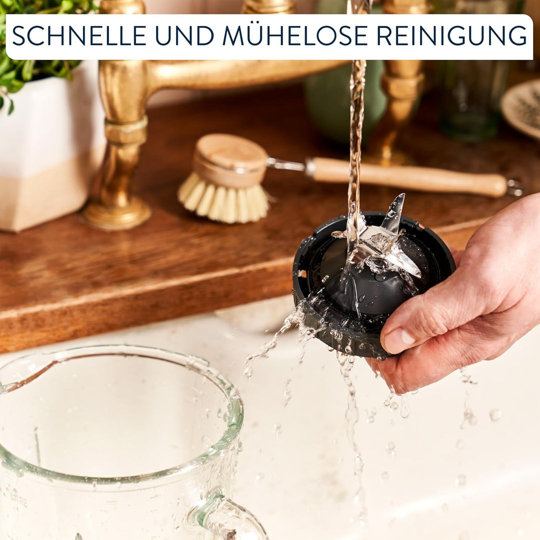 Jamie Oliver by Tefal Standmixer, benutzerfreundlich, 800 Watt Leistung, robuster Thermoglas-Behälte
