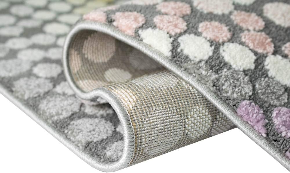 CARPETIA Teppich modern Wohnzimmer Teppich Regenbogen gepunktet bunt Pastell Grösse 200 x 290 cm, 20