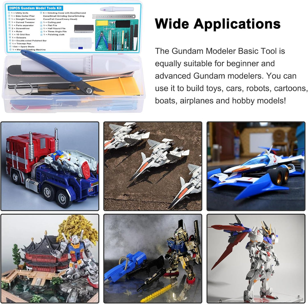 Habwea 26 STÜCKE Modellbau Werkzeug Set, Gundam Modellbausatz Modellbauwerkzeuge für Architektur Mod