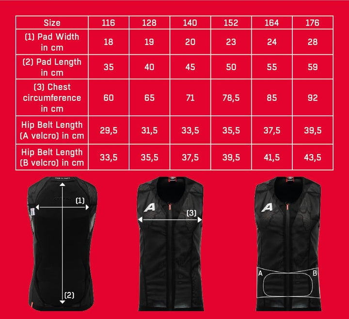 ALPINA PROSHIELD JUNIOR VEST - Flexibler, Atmungsaktiver & Individuell Einstellbarer Rückenprotektor