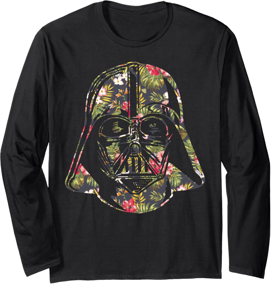 Star Wars Darth Vader Tropic Floral Helmet Poster Langarmshirt