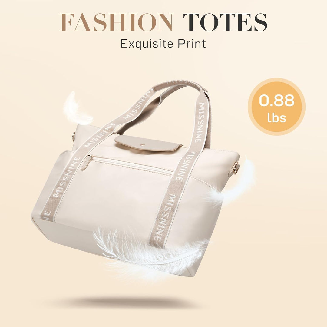 Missnine Handtasche Laptoptasche Damen 15,6-Zoll-Laptoptasche Tote Bag Leichte Arbeitstasche Shopper