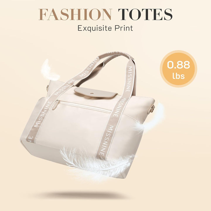 Missnine Handtasche Laptoptasche Damen 15,6-Zoll-Laptoptasche Tote Bag Leichte Arbeitstasche Shopper
