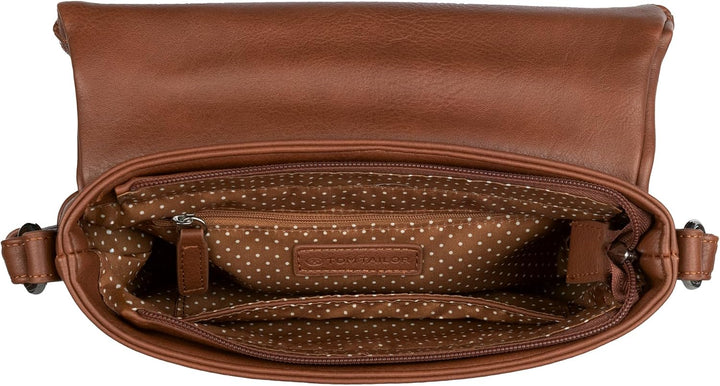 TOM TAILOR bags Lari Damen Umhängetasche Crossbody Bag 26,5 x 5 x 21 Cognac, 26,5 x 5 x 21 Cognac